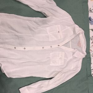 Women's White Button Down Shirt